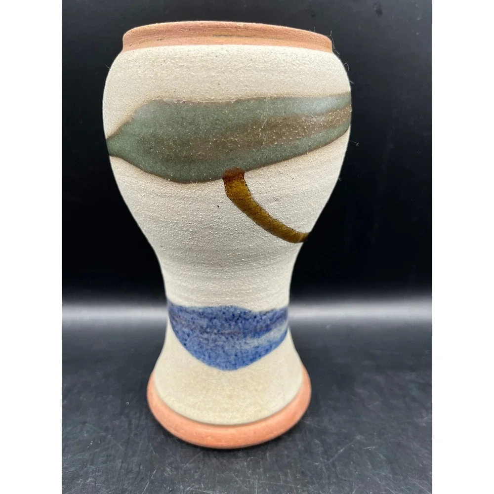 Handmade Art Pottery Tonala Vase Puerto Plata Dominican Republic Decorative 6.5